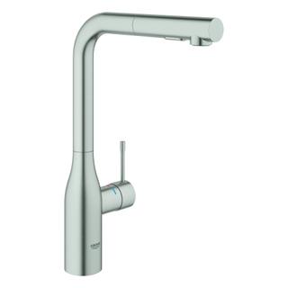 GROHE Spültischmischer Essence 1/2", herausz. Dua Brause, supersteel