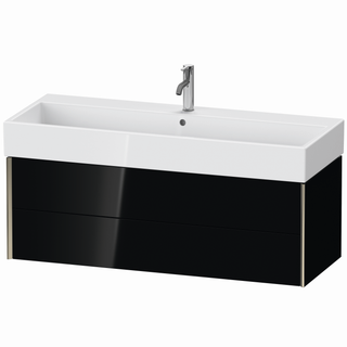DU WTU wandh. XViu 397x1184x454mm 2 Schk.champ. matt/schwarz hgl. ES Nussb