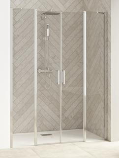 Kinedo Smart Design 2PXXL 2Pendelt 110 m Ff tg Profil chrom Klarglas Nische