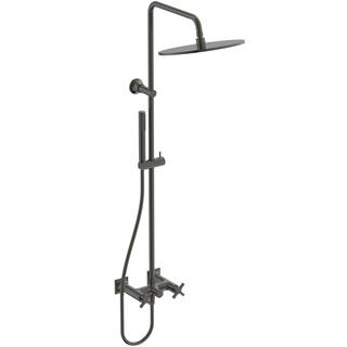 Ideal-Standard Zweigriff-Duschsystem Joy Neo mit Einhebel-Brausearmatur, Kreuzgriff, Kopfbrause rund