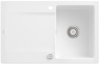 V&B Spüle Siluet 45 m Abl.garn, Exzenter, sn wh. CeramicPlus