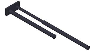 Giese Handtuchhalter dop, 325x95mm, ausz b 510mm, rd, sw ma
