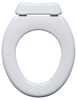 OLFA WC-Sitz Universal Rückbrett s, o Deckel, Edelstahlscharnier/Rückbret
