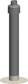 ATEC Flachdach-Abgasdurchgang 1040mm, DN 80/125, Oberteil PVC