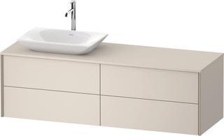 DU Konsolen-WTU wh. XViu 1600x509x550mm 4SK, TA links, Taupe Matt, ES Ahorn li.
