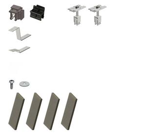 Set Erweiterung für 1. Reihe /3 Flachdachs., SÜD 10 Grad f. 1 Modul o.WB