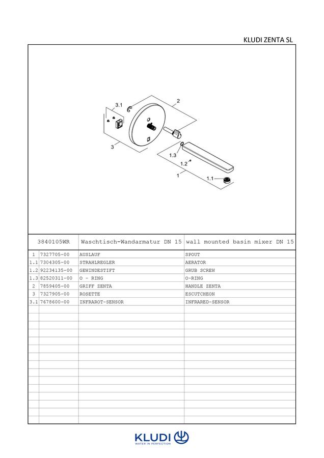 Artikelbild 4 des Artikels „Kludi ZENTA SL E Fertigmontageset UP-IR-Wand-Waschtischarmatur, A 240mm, c chrom“