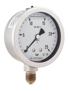 AFRISO Rohrfeder-Chemiemanometer RF63ChGly 0/1,6bar G1/4B rad Kl.1,6 D702