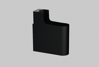 Alape Siphonverkleidung SV.WF100.1 ma sw, pulverbes, B/H/T 118x440x353mm
