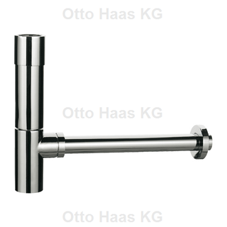 HAAS Design-Flaschensiphon GINO DN 32, 11/4", m Wd.-Ros., MS verchromt
