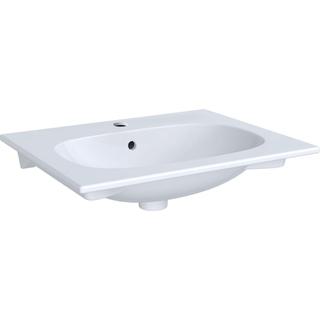 Geberit Möbel-Waschtisch Acanto 60x48cm, m Hahnloch, mit Überlauf, weiß