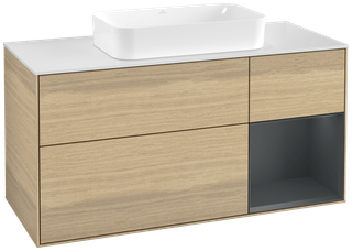 V&B Waschtisch-Unterschrank Finion 120x60 cm, Reg re md bl. m Lac, Oa ven