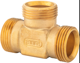 Hummel Trinkwasser-Kupplungs-T-Stück G 3/4x3/4"x3/4", Messing blank