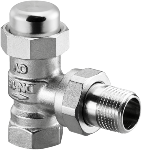 Oventrop Heizkörper-Verschr. Combi LR DN 10, Eck, Messing vernickelt