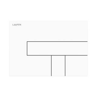 Laufen WC-Betätigungsplatte AW100 INEO 20,5x14,5cm, für 2-Mengentechnik, weiß