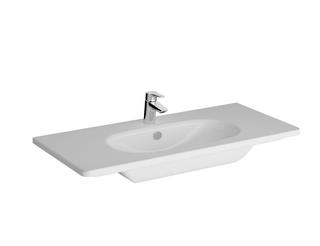 VitrA Möbelwaschtisch Zentrum 100,5x47cm, w hgl, ov., m ÜL, Hahnl. mit