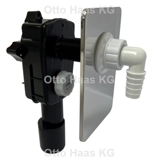 HAAS PE-Unterputz-Geräte-Siphon DN 40/50, m weißem WS-Anschluss, schwarz
