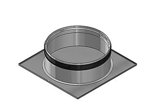 Zehnder Deckel d= 160mm Stutzen, Edelstahl