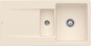 V&B bündige Spüle Siluet 60 R Flat m Abl.garn, Exzenterbetätigung, ivory