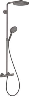hansgrohe Showerpipe Raindance S 1j, EcoSm.+, 5,7 l/m., brush. bla chrome