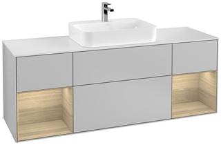 V&B WT-Unterschrank Wandbel. Finion 160cm, Pl wh. m, Reg Oa ven, lig Gr m