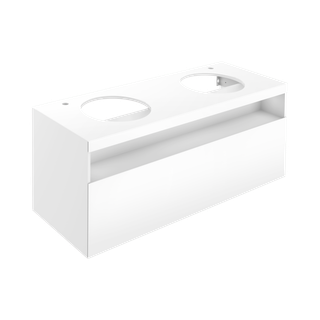 Keuco Waschtisch-Unterschrank Stageline 140x55x49cm, 1 Ausz, m El., D ca, Gl ca
