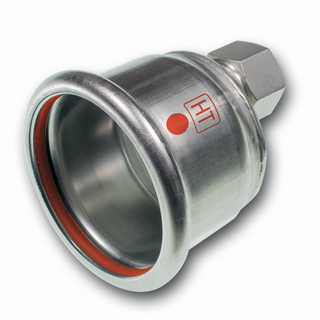 Sanha Kappe NiroTherm 98301E mit Innengewinde, für Entlüftung, 76,1mm