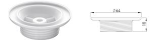 ASW Ventilunterteil Kunstst. we, für Universalventile 1 1/4"