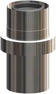 ATEC Zuluftrohr PolyClassic +Iron/White DN 80/125, PP, Edelstahl blank