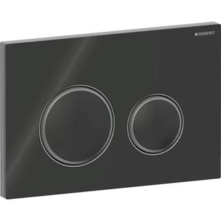 Geberit Betätigungsplatte Sigma21 Round Pl/T sw, Rg. SW-chrom, f 2-Mg-Spül.