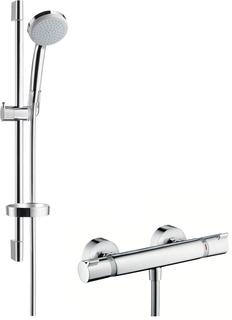 hansgrohe Brauses Croma 100 Var. EcoSm. m Eco C TH + BrSt 65cm, 9 l/m., chr