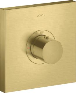 hansgrohe Fertigset ShowerSelect HF UP-Thermostat, eckig, brushed brass