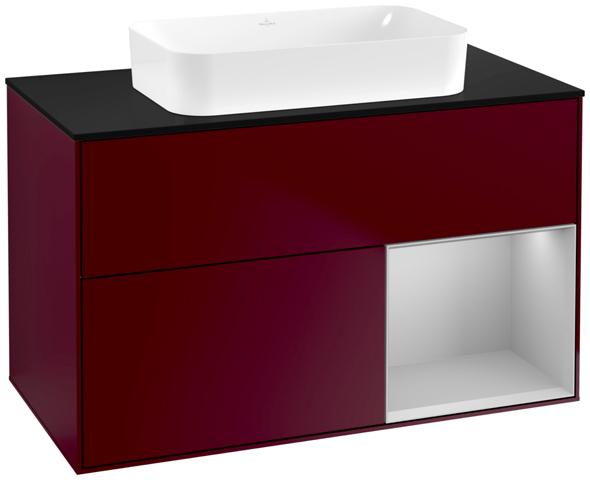 Artikelbild 1 des Artikels „V&B WT-Unterschrank Wandbel. Finion 100x60,3 cm, Reg re lig Gr m, Peony Matt Regal rechts Light grey matt | peony matt lacquer“