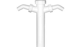 ASW Verstellrohr 1 1/2"x40x250mm, PP weiß, 2 Anschlüsse