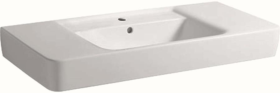 Artikelbild 1 des Artikels „Geberit Waschtisch Renova Plan 100x48, w K-Tect, Abl beids., m HL, m ÜL 100 x 48 cm | weiß KeraTect“