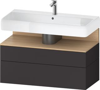 Duravit Waschtisch-Unterschrank Qatego 99x47x59cm, E na/gra m, 1 Kast, 1 Ausz.