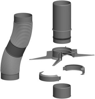 ATEC Flexrohr-Set PolyTop DN 100, kürzbar mit Montageset 12,5 m