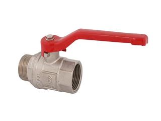 Schlösser Kugelhahn 6225 DN 50, 2" AG/IG, Stahlgriff rot, vern
