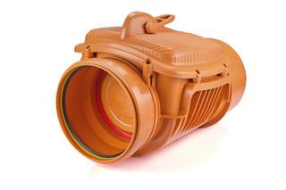Airfit Rückstauklappe DN 315, m zusätzl. Handverschl., orange