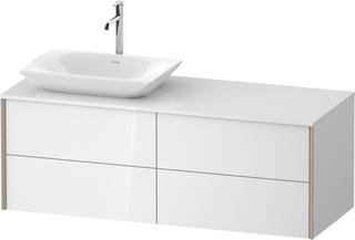 Duravit Waschtisch-Unterschrank XViu 140x55x50,9cm, 4 La, C m, B li, we hgl