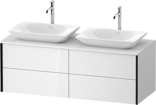 DU WTU wandhängend XViu 509x1400x550mm 4SK,Schwa.M./Weiß HGL/ES Ahorn beids.