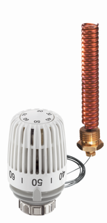 Heimeier Thermostat-Kopf K R 1/2x186mm, m Wendel-Tauchfühler, weiß