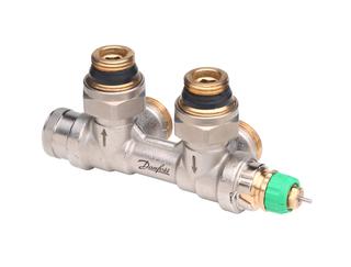 Danfoss Uni-Anschlussarmatur VHS-DV Eck, R 1/2, F. r, Ein. i RL, f KHK