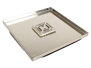 Jung Abdeckplatte M mit Bodenablauf, verfliesbar, Edelstahl