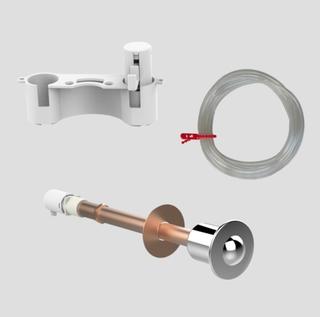 Sanit WC-Betätigung 1 V, chrom, pneumatisch, für Anstalten
