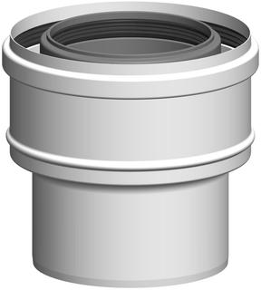 ATEC Übergang PolyClassic DN 80/125-DN 100/150, PP, weiß