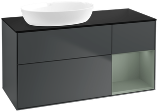 V&B Waschtisch-Unterschrank Finion 120cm, Pl b m, Rg Ol m Lac, md bl. m Lac