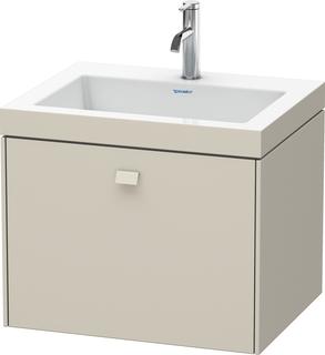 Duravit Waschtischunterschrankset Brioso 60x48cm, Taupe, 1 Hahnloch