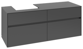 V&B Waschtischunterschrank Collaro 140x54,8x50cm, WT links, graphite