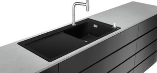hansgrohe Spülencombi 450 Se C51-F450-08 1030x490mm, 1 Beck. R, Tropffl. li, chr